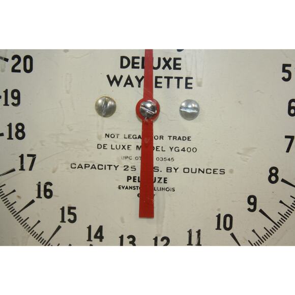 Vintage Pelouze Deluxe Wayette 25 lb Mechanical Kitchen Postal Scale Model Y400 - Picture 7 of 13